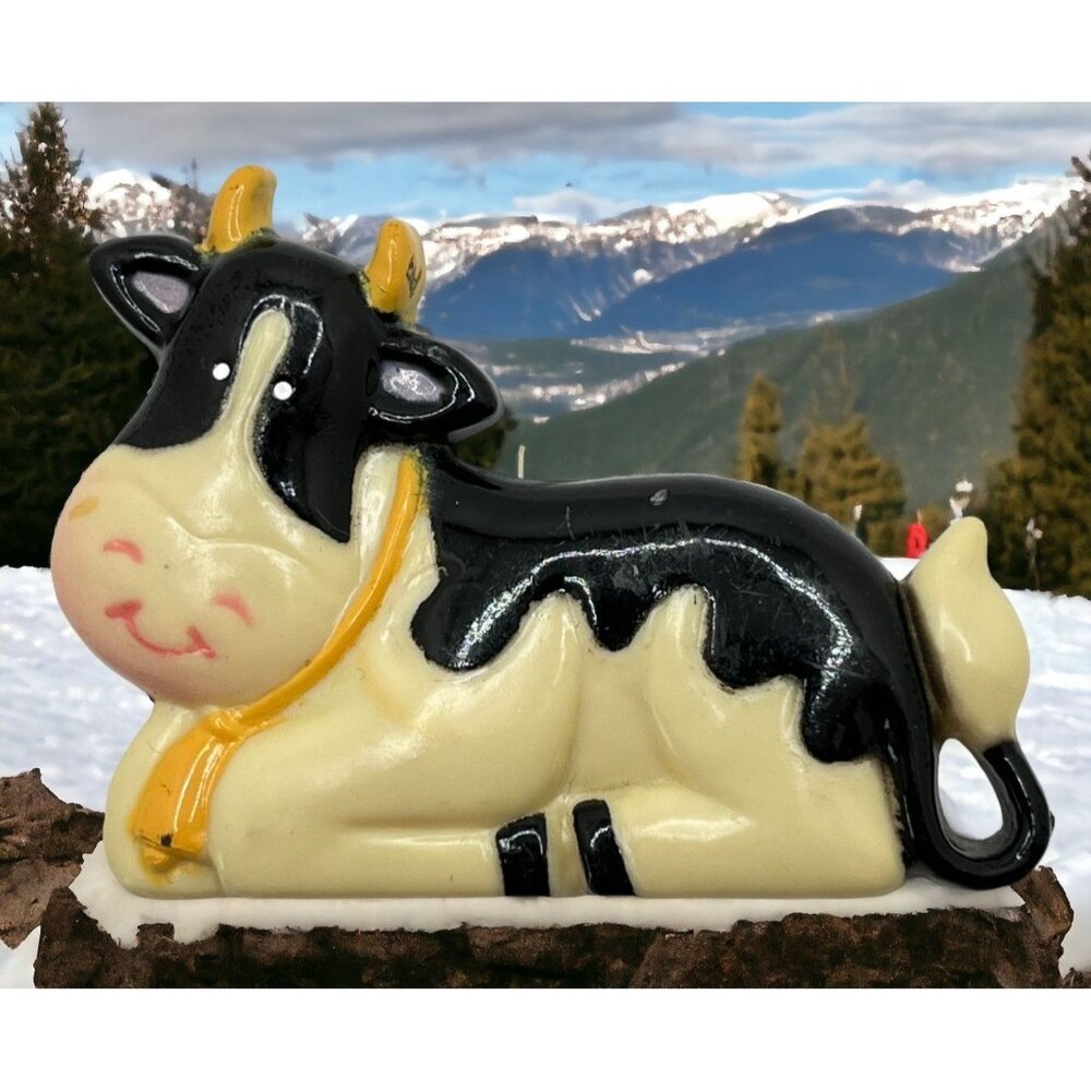 Cow Magnet Refrigerator Magnet Vintage Black White Farmhouse Country Rustic Barn